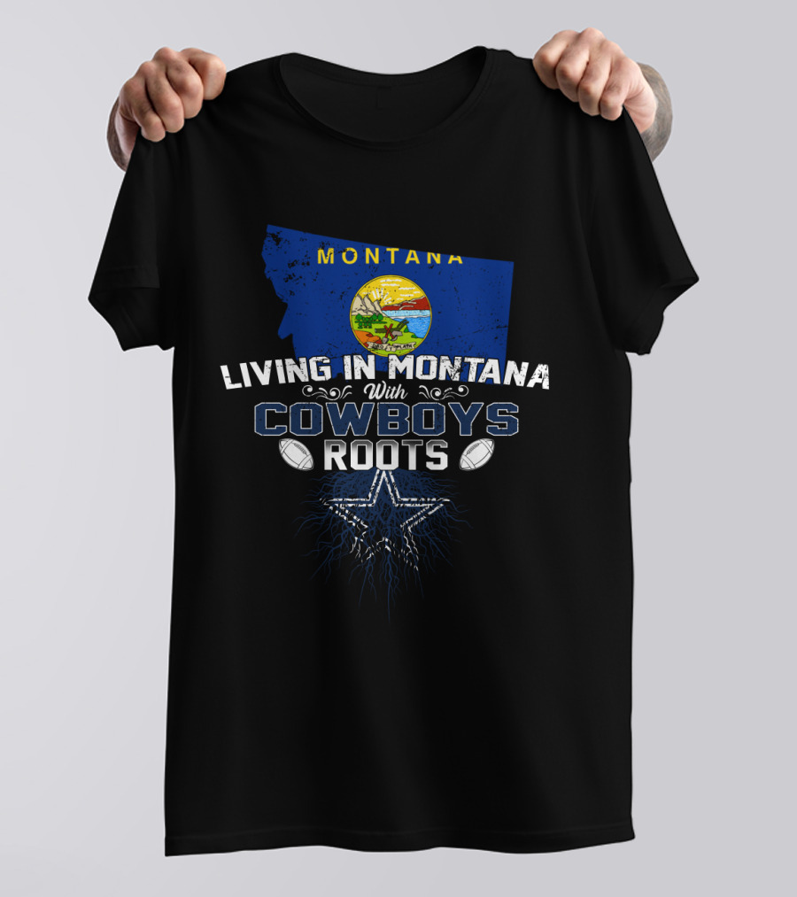 Montana Living With Cowboys Roots Star T-Shirt
