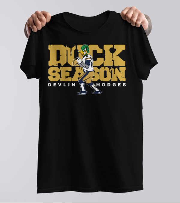 Duck Season Devlin Hodges Quarterback Cartoon Football T-Shirt