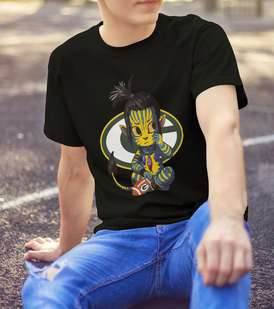 Avatar Packers Cute Football Character With Green Bay T-Shirt