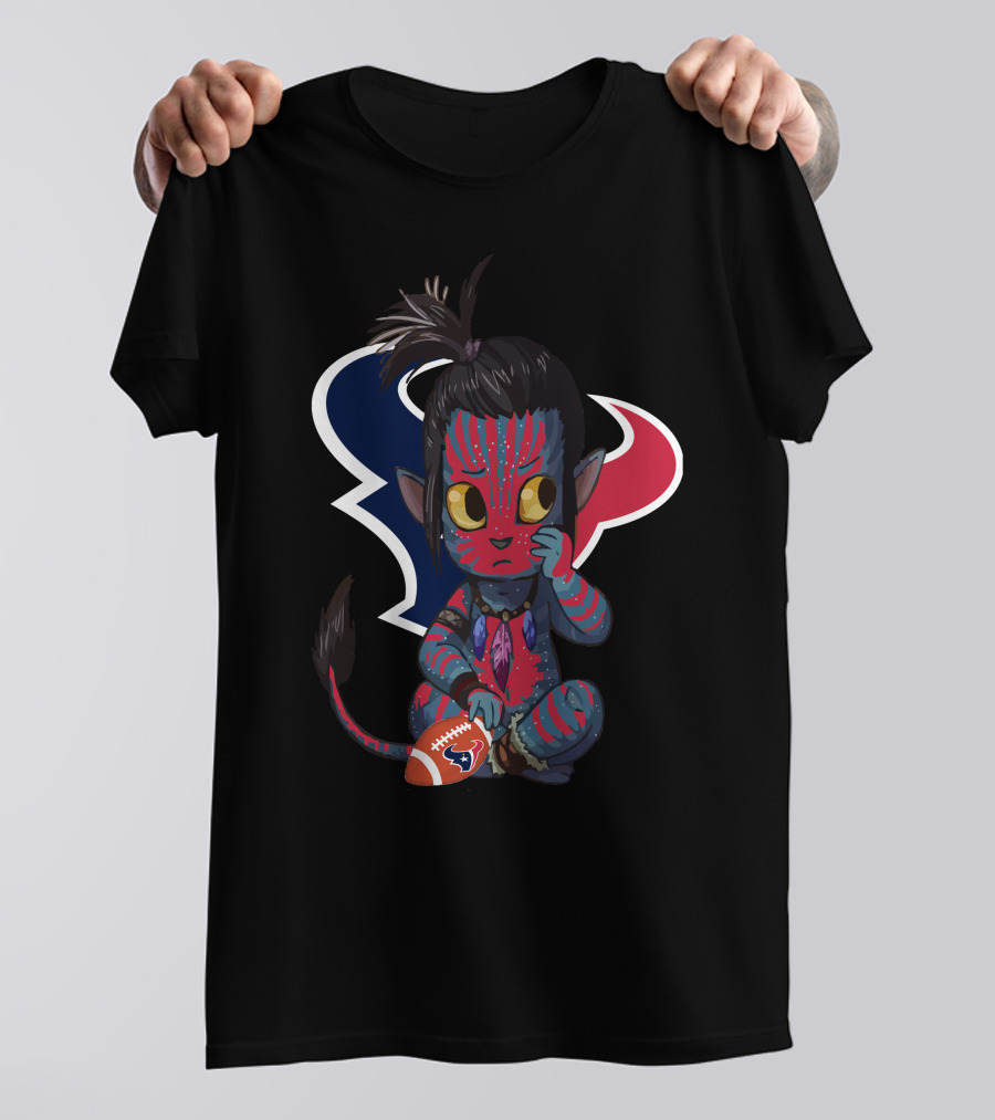 AVATAR TEXANS Houston Football Na'vi Crossover Character T-Shirt