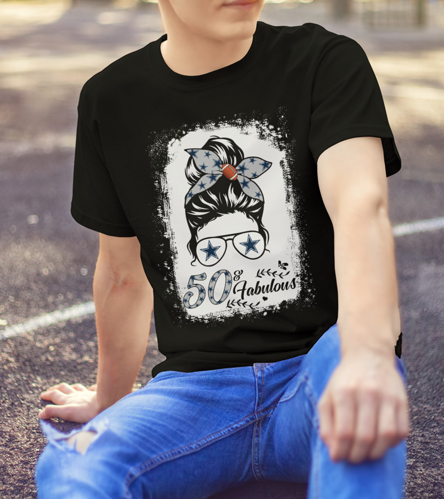 50 And Fabulous Football Stars Birthday T-Shirt