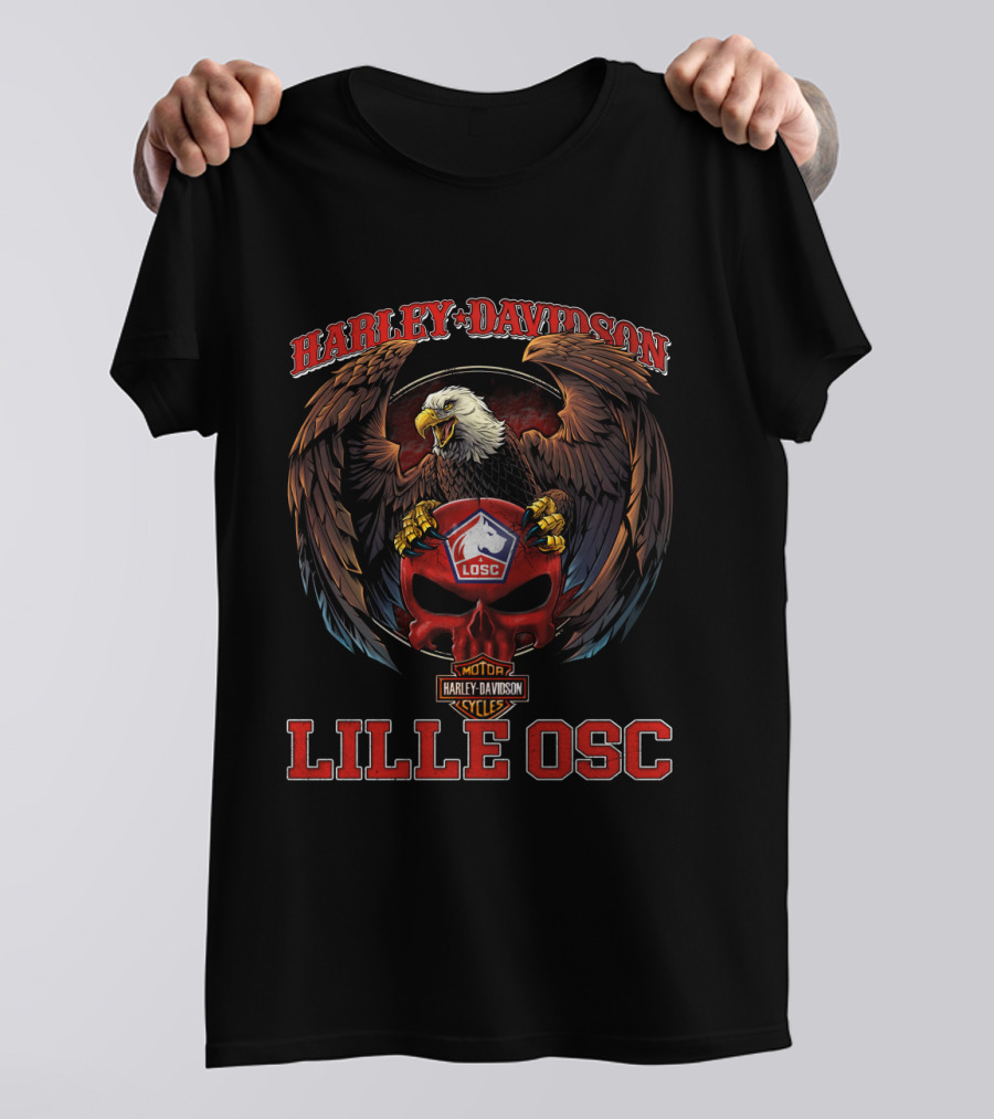Harley Davidson Motor Cycles Losc Lille Osc T-Shirt