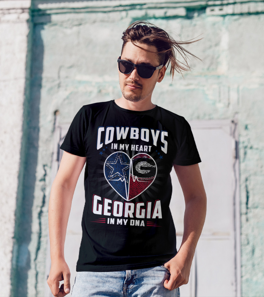 Cowboys In My Heart Georgia In My DNA T-Shirt