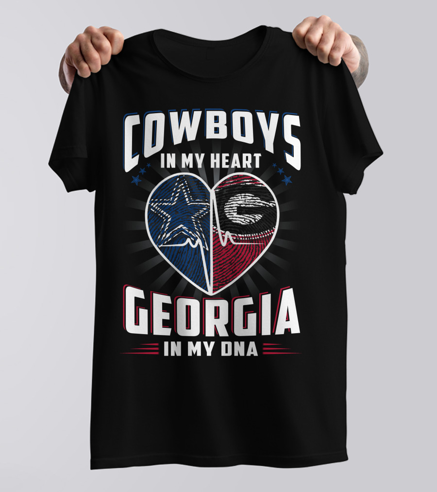 Cowboys In My Heart Georgia In My DNA T-Shirt