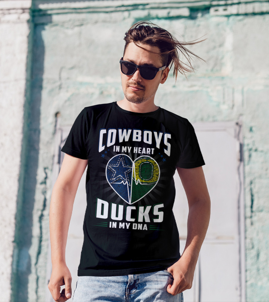 COWBOYS IN MY HEART DUCKS IN MY DNA T-Shirt