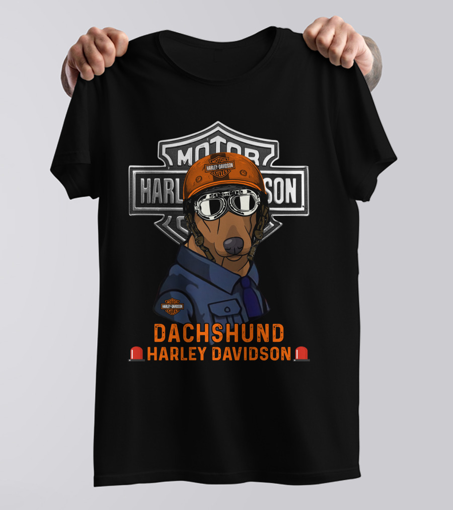 Harley Davidson Dachshund Motorcycles Hdteex 112V3 T-Shirt
