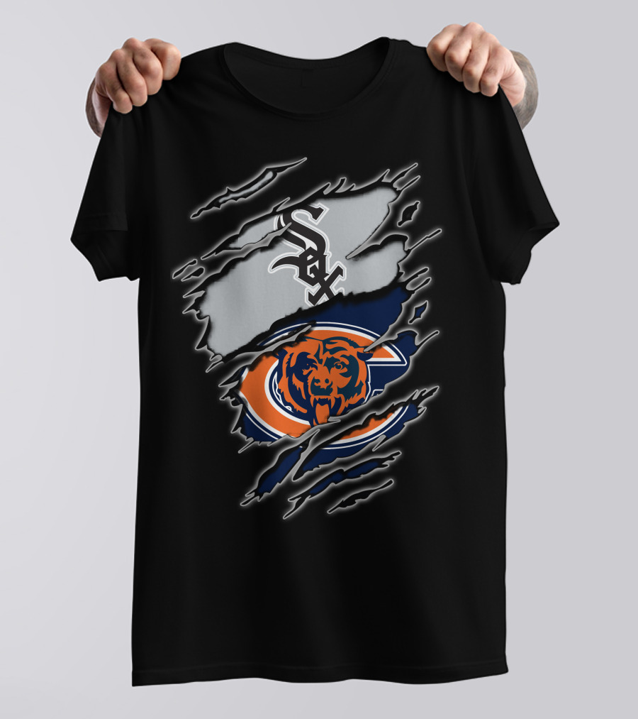 Chicago White Sox And Chicago Bears Fan Logos T-Shirt