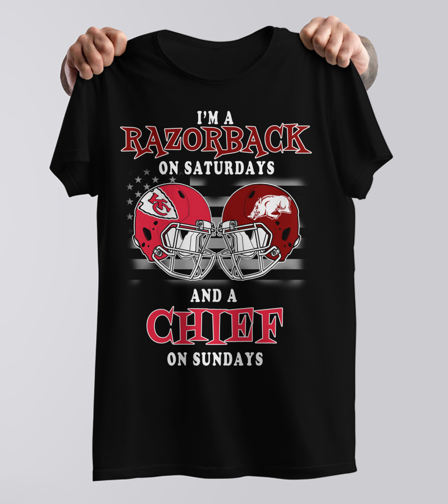 I'm A Razorback On Saturdays And A Chief On Sundays T-Shirt