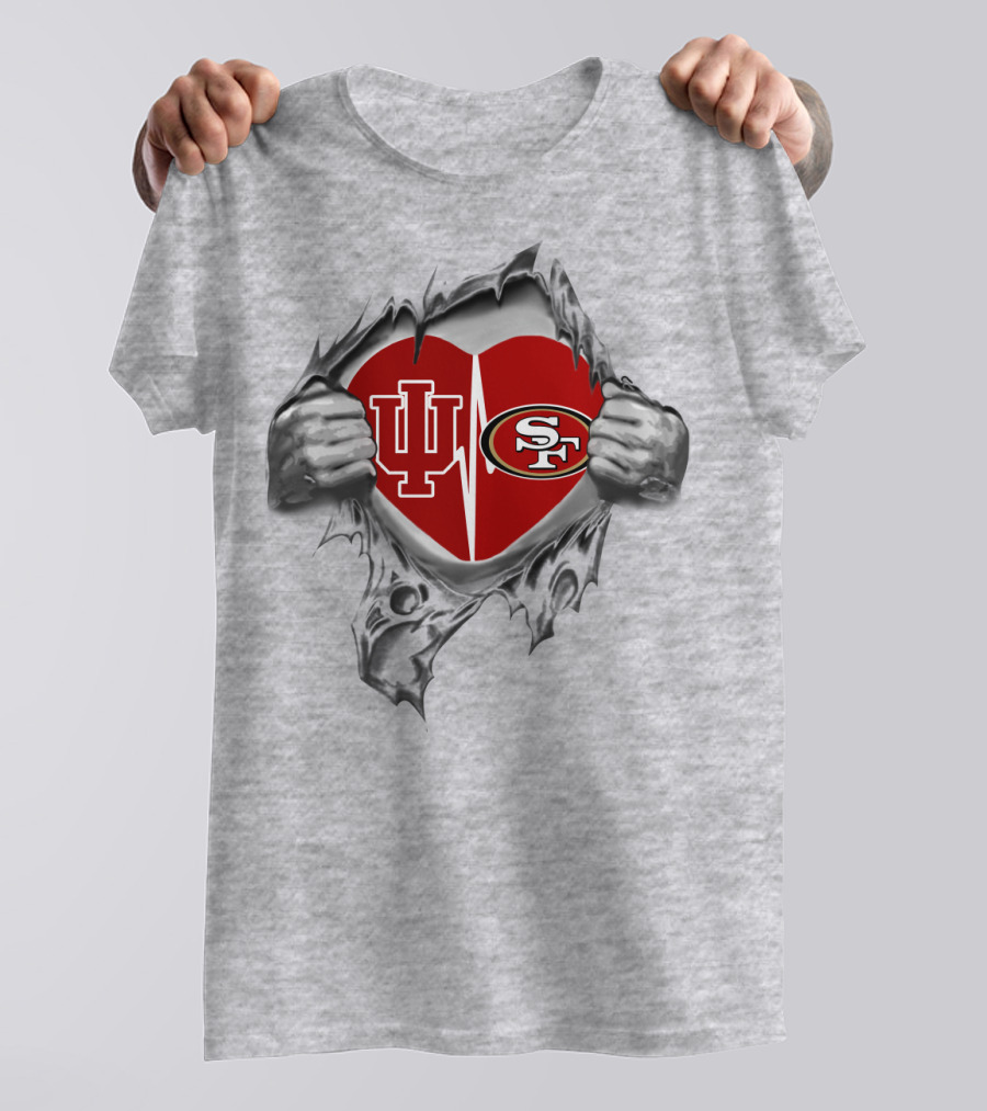 49Ers Indiana Hoosiers Heart T-Shirt