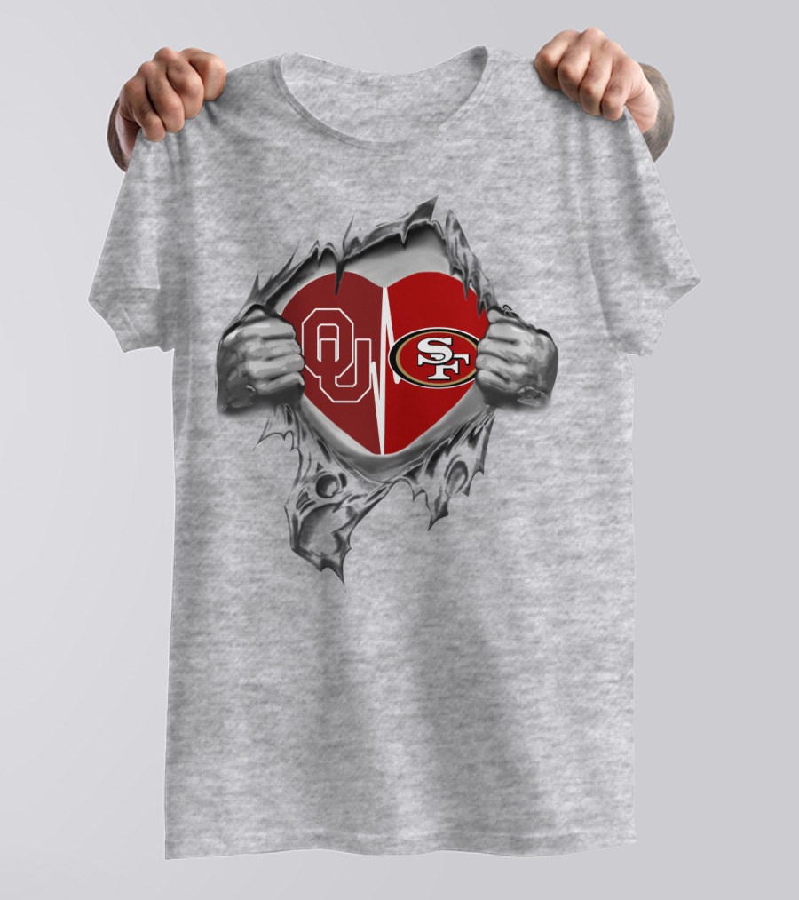 49Ers Sooners Heart OU SF T-Shirt
