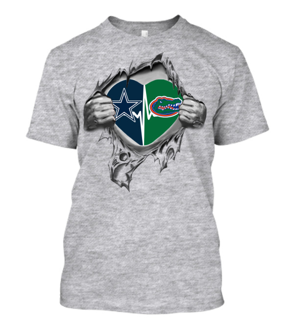 Cowboys Gators Heartbeat Loyalty Unbreakable Passion T-Shirt