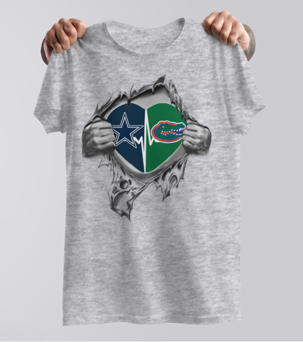 Cowboys Gators Heartbeat Loyalty Unbreakable Passion T-Shirt
