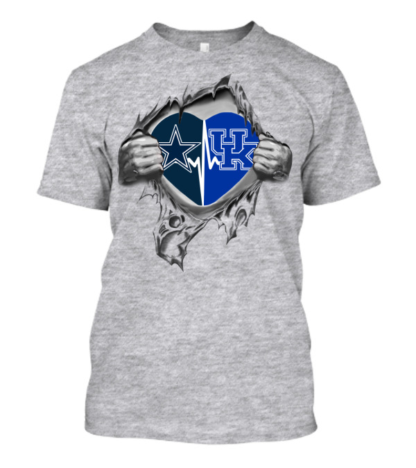 Cowboys Kentucky Heartbeat Star UK Wildcat Pride T-Shirt