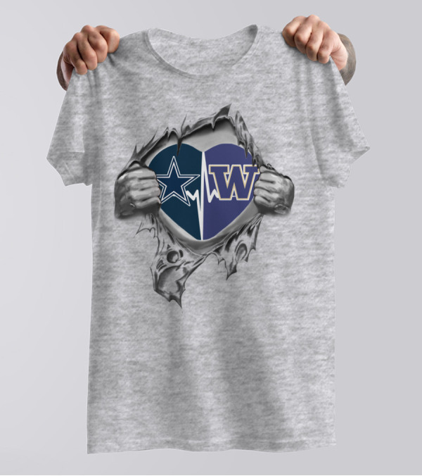 Cowboys Washington Heart Design It's In My Heart T-Shirt