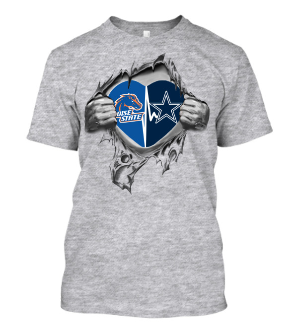 Boise State Cowboys Heart T-Shirt