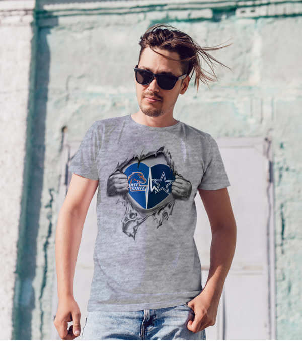 Boise State Cowboys Heart T-Shirt