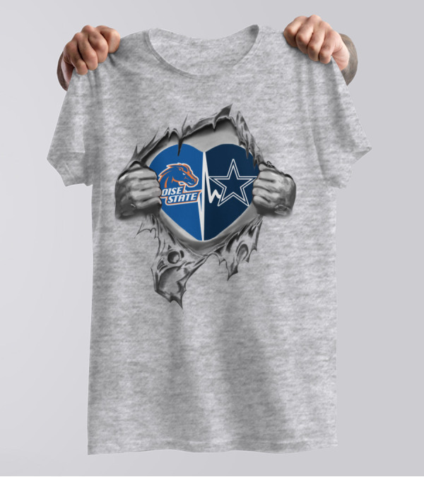Boise State Cowboys Heart T-Shirt