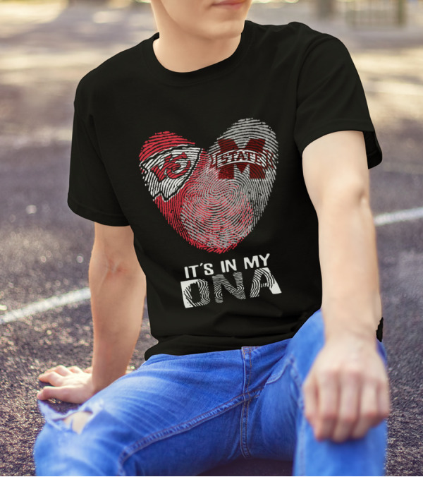 Chiefs MS State It's In My DNA Heartprint T-Shirt