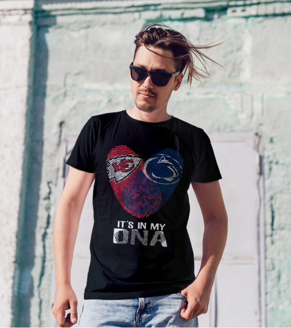 Chiefs Penn State It's In My DNA Fingerprint Heart T-Shirt
