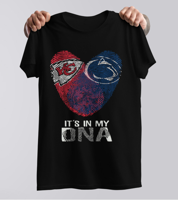 Chiefs Penn State It's In My DNA Fingerprint Heart T-Shirt