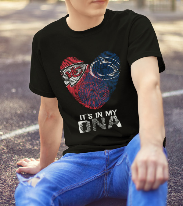 Chiefs Penn State It's In My DNA Fingerprint Heart T-Shirt