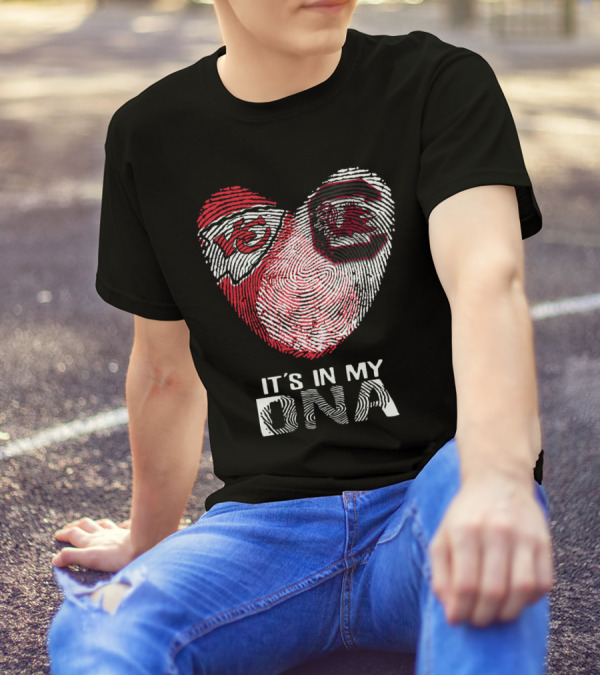 Chiefs Gamecocks Fingerprint It's In My DNA T-Shirt