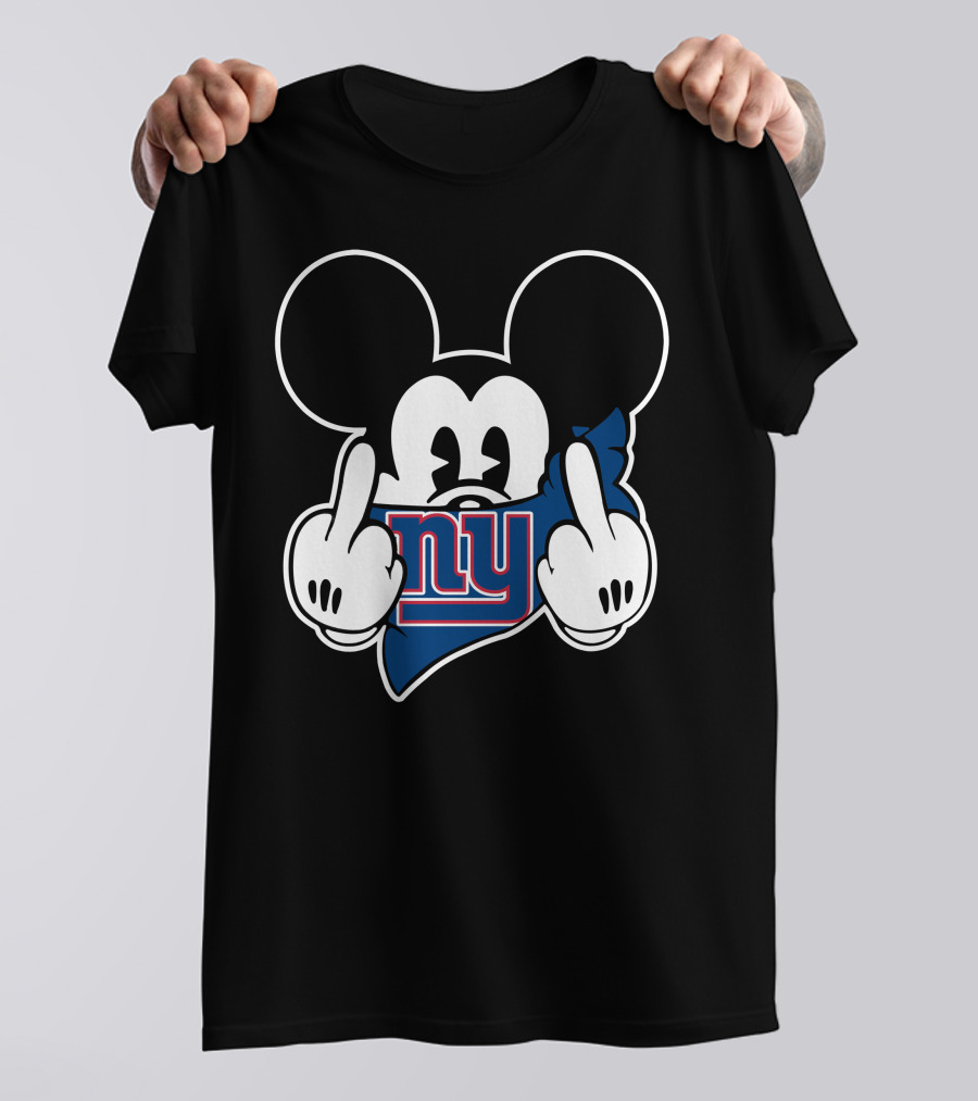 Mickey Hands Gesture New York Giants Bandana T-Shirt