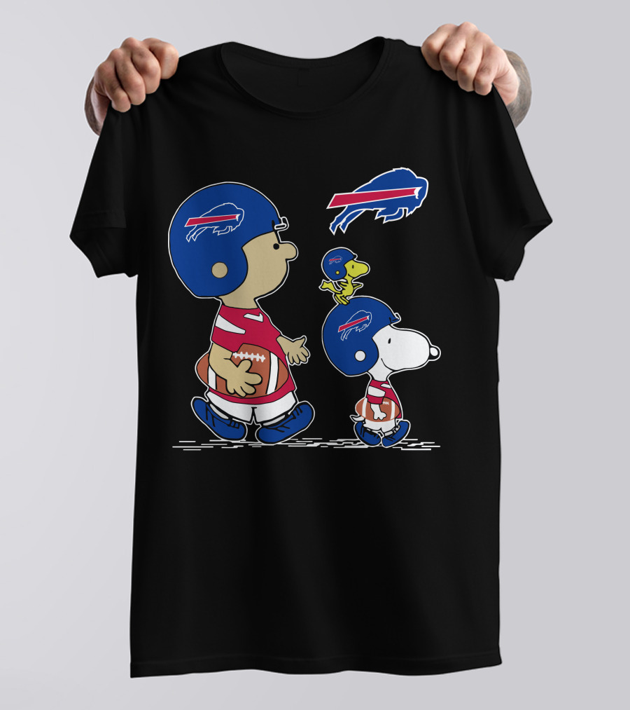 Bills Snoopy Buffalo Football Peanuts Characters T-Shirt