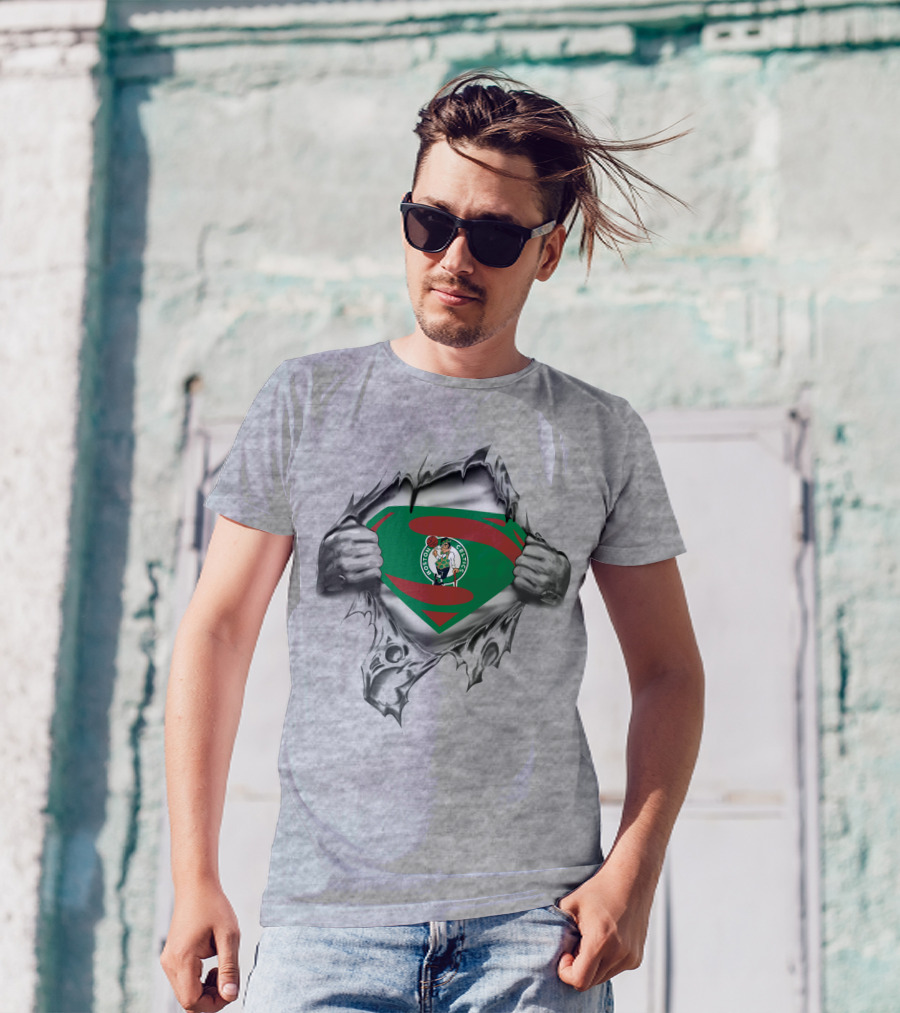 Boston Celtics Superhero Fusion Emblem T-Shirt