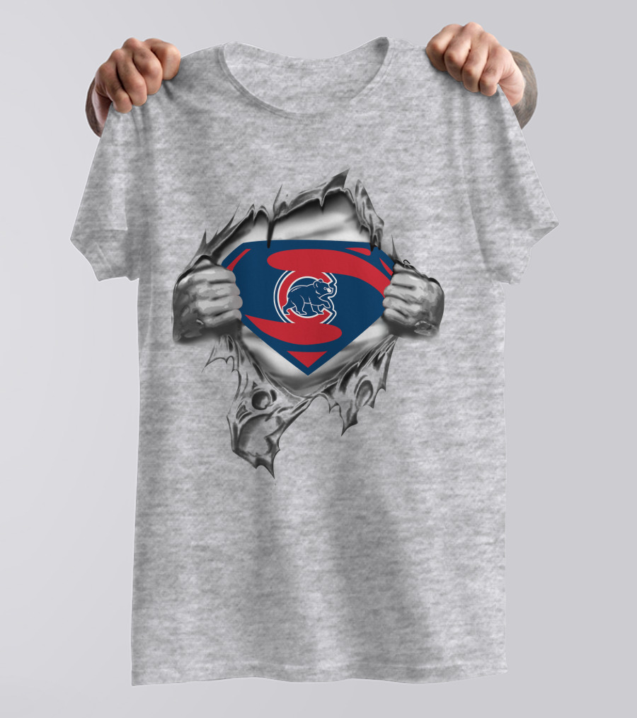Chicago Cubs Logo Superman Symbol Fusion T-Shirt