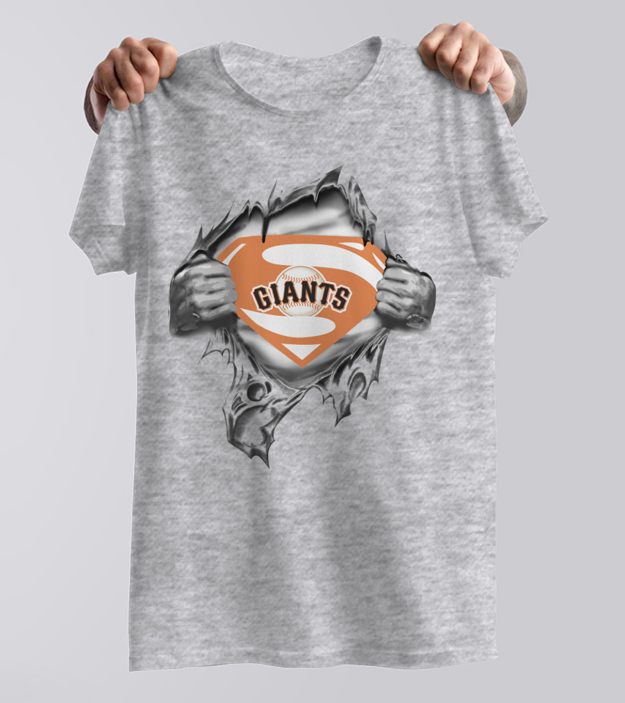 Giants Superhero Baseball Chest Reveal T-Shirt