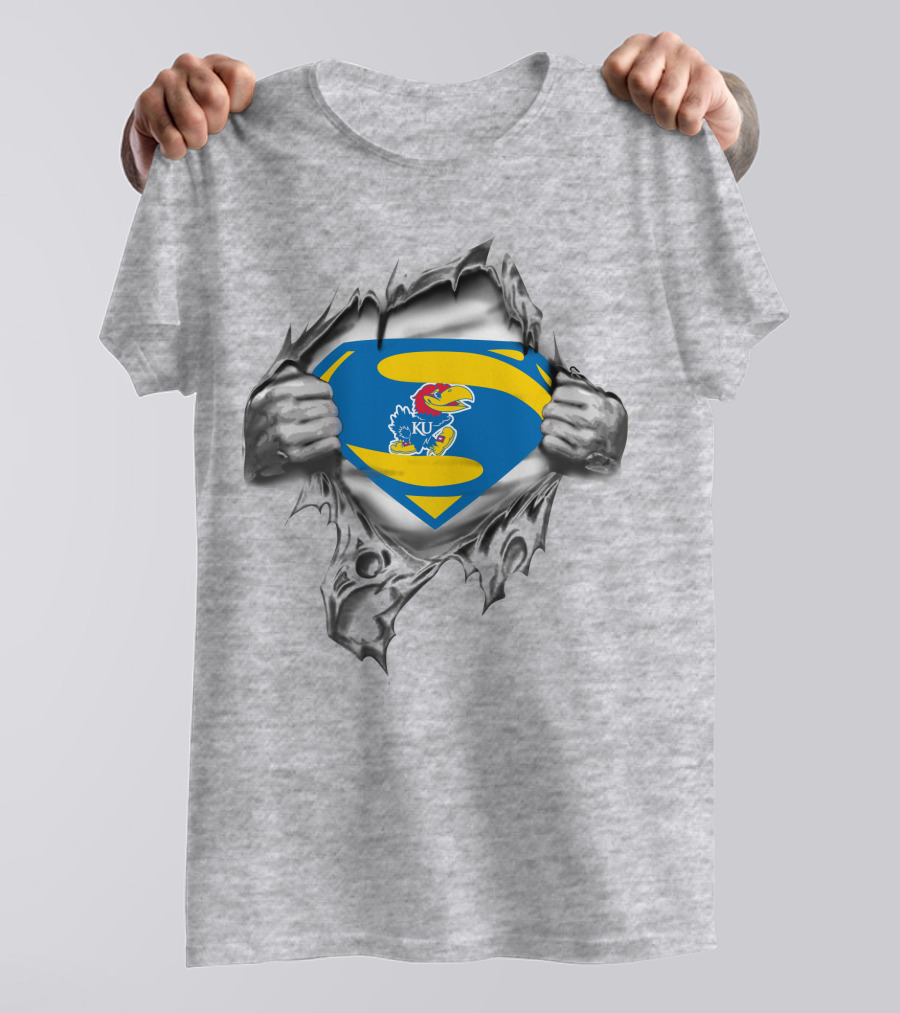 KU Jayhawks Superman Logo Reveal T-Shirt