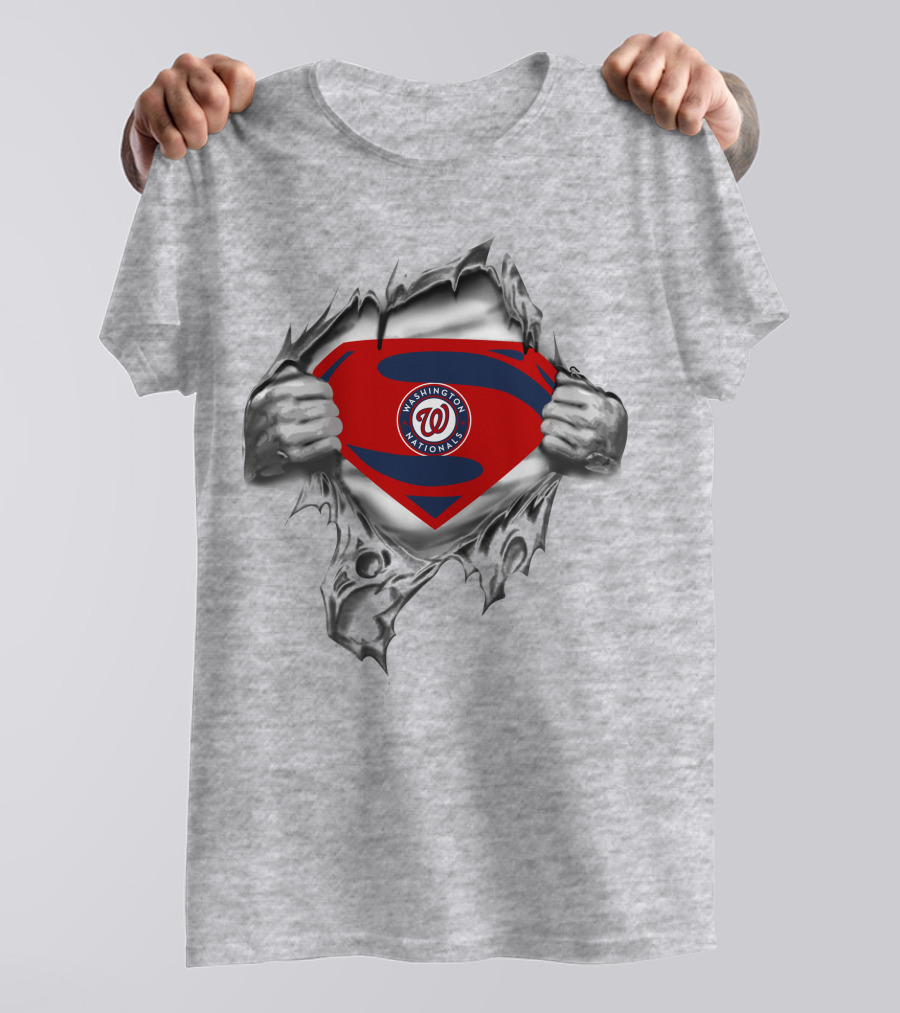 Washington Nationals Super Man Shield T-Shirt