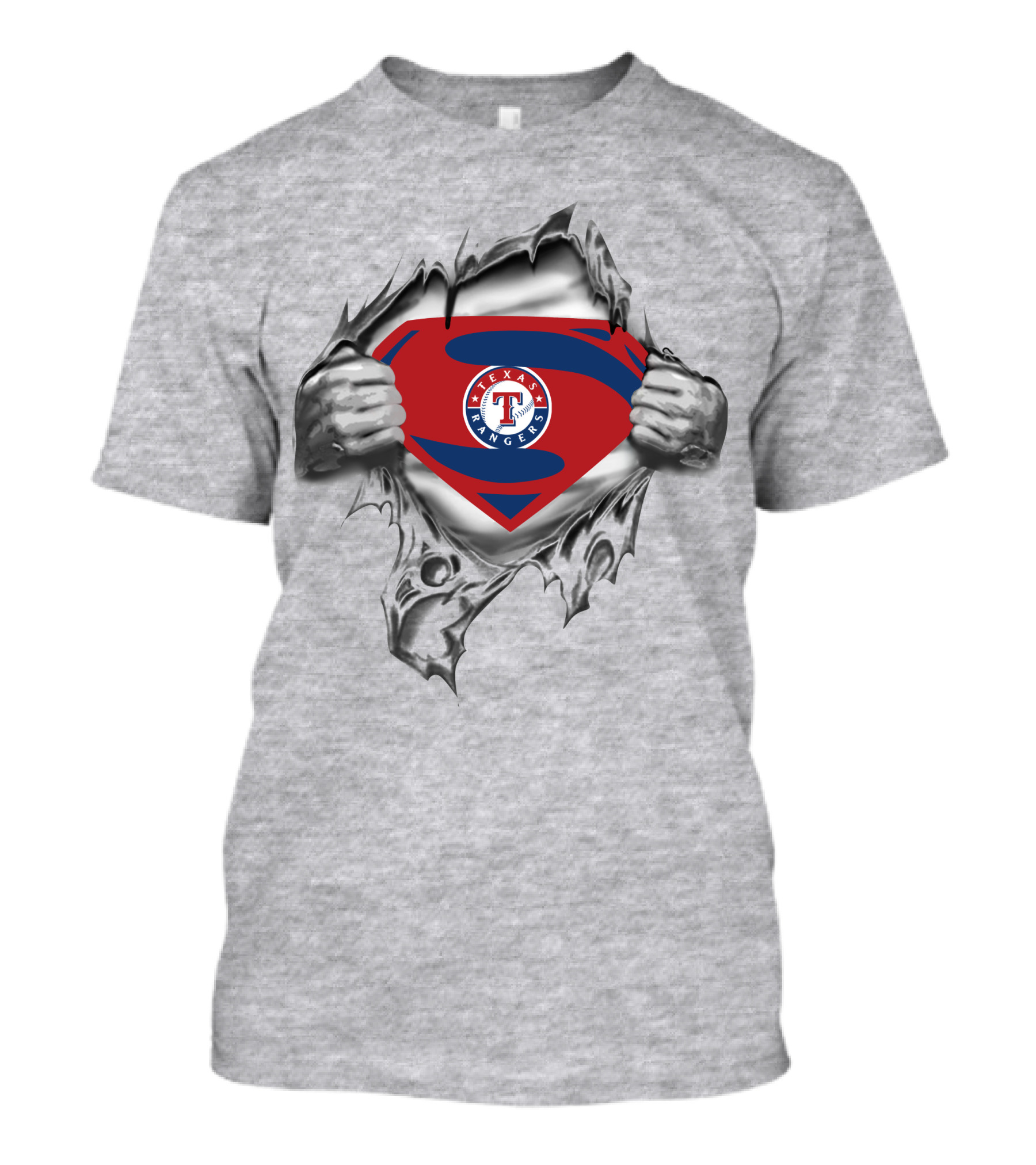 Texas Rangers Superman Emblem Burst T-Shirt