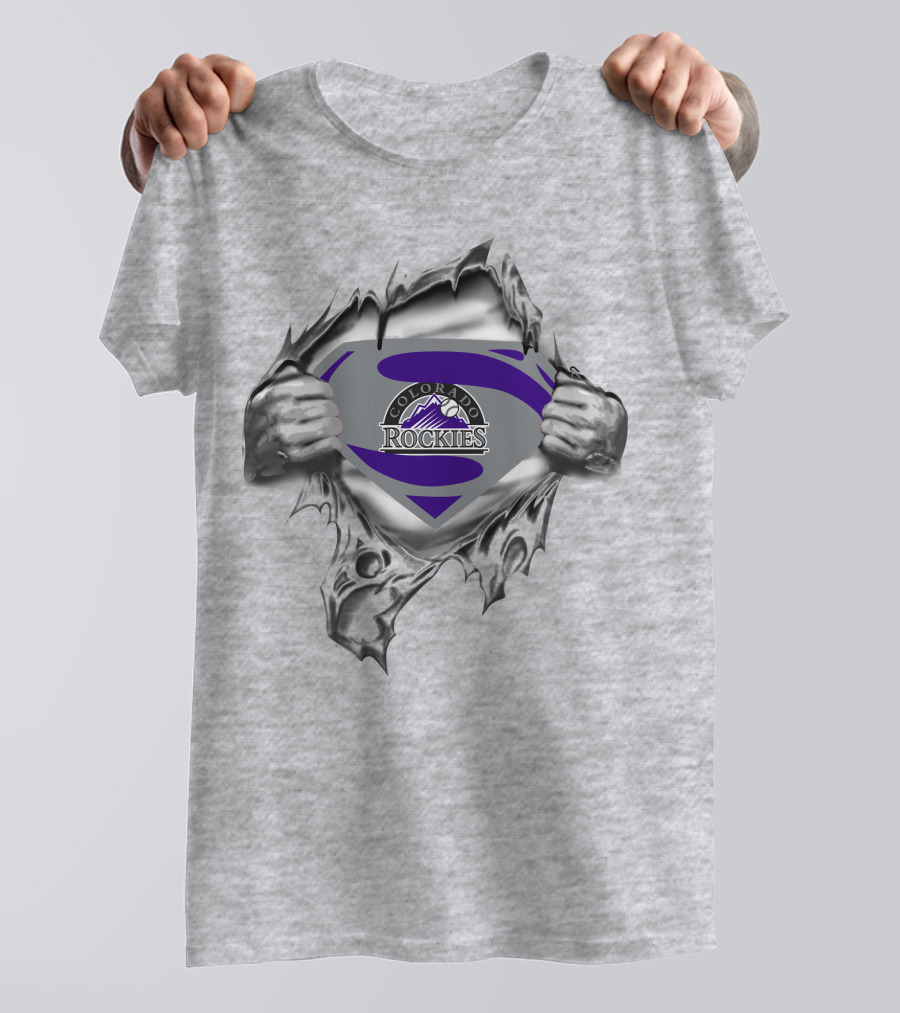 Colorado Rockies Superman Emblem Unveiled T-Shirt