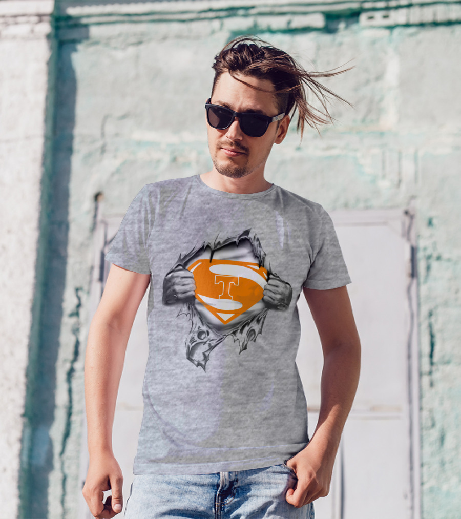 Tennessee Orange T Super Man Logo Reveal T-Shirt