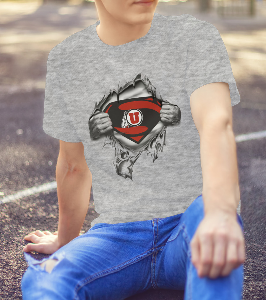 University Of Utah Superman Logo Fusion T-Shirt