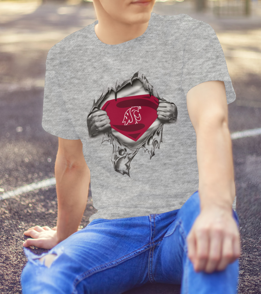 Washington State Cougars Superman T-Shirt