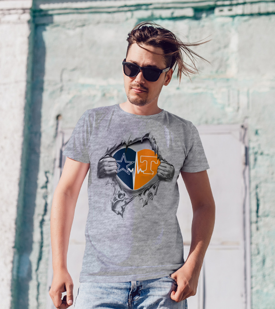 Cowboys Star Tennessee Heart It's In My Heart Cowboys T-Shirt