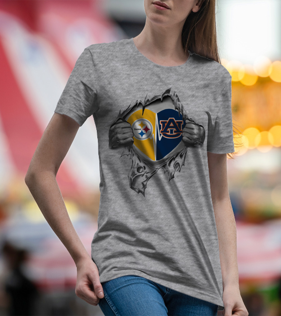 Steelers Auburn Heart Steelers Auburn Heart T-Shirt