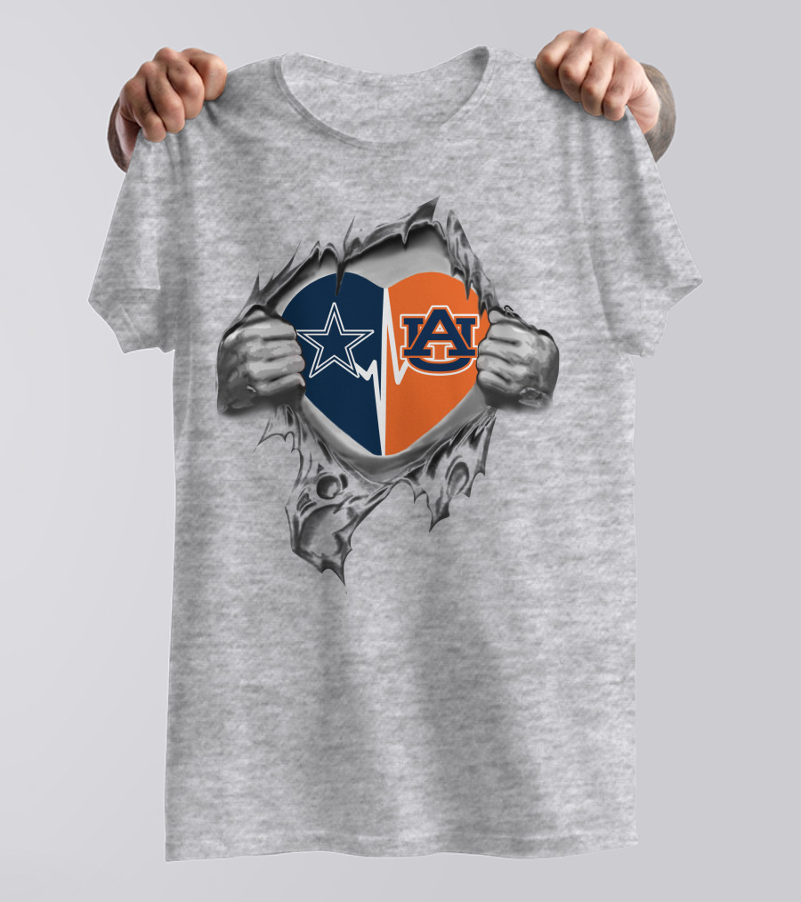 8 Front Cowboys Auburn Its In My Heart Cowboys Star A T-Shirt