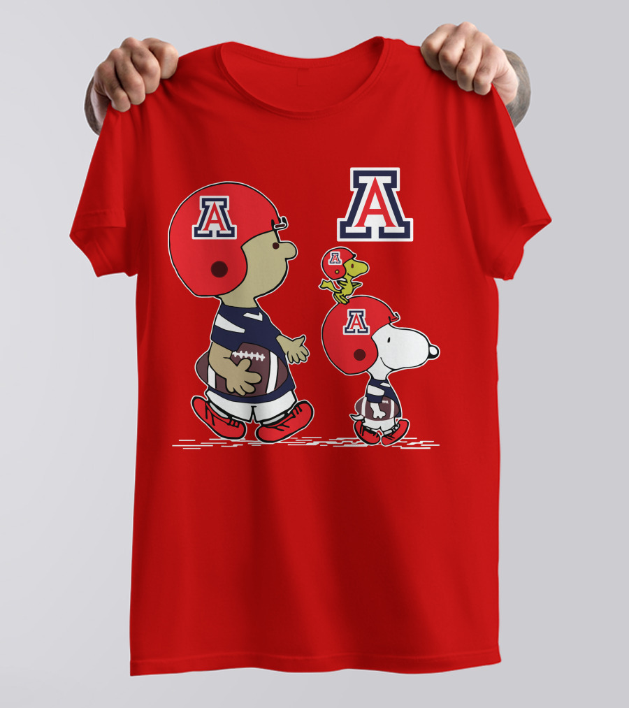 Arizona Wildcats Snoopy Football Team Peanuts Characters T-Shirt