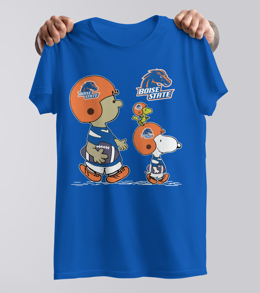 Boise State Broncos Peanuts Football Snoopy And Friends T-Shirt