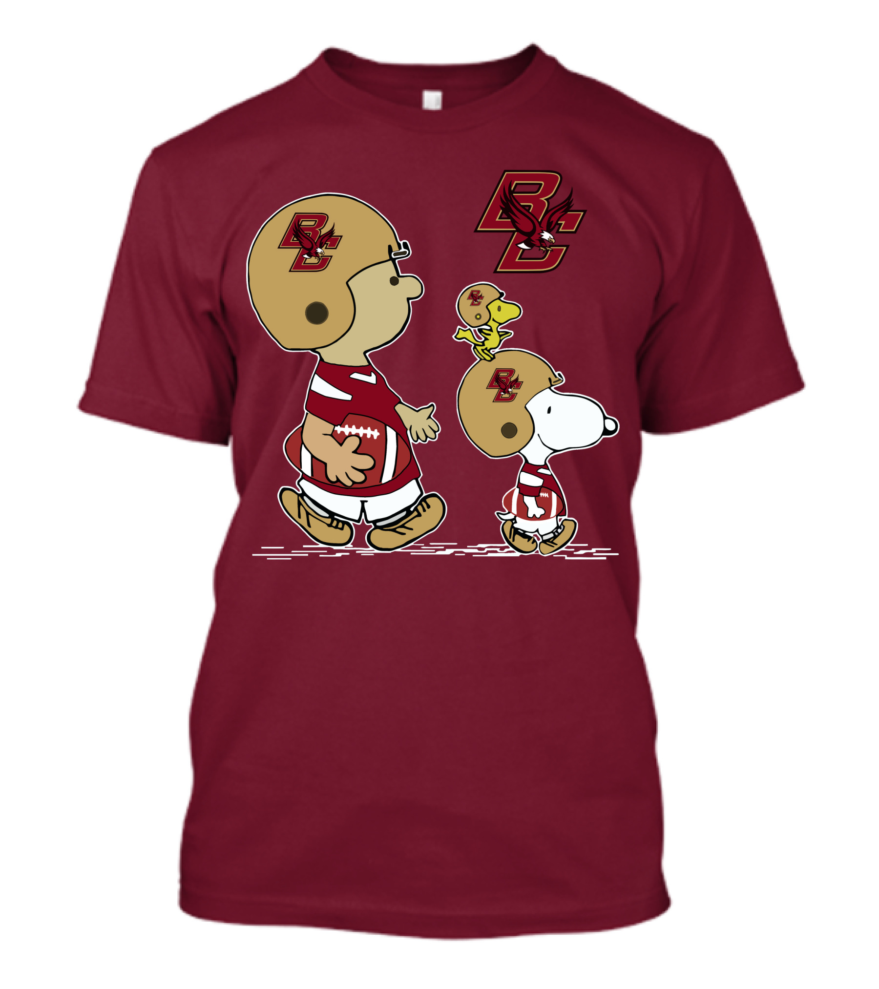 Boston College Eagles Snoopy Football BC T-Shirt