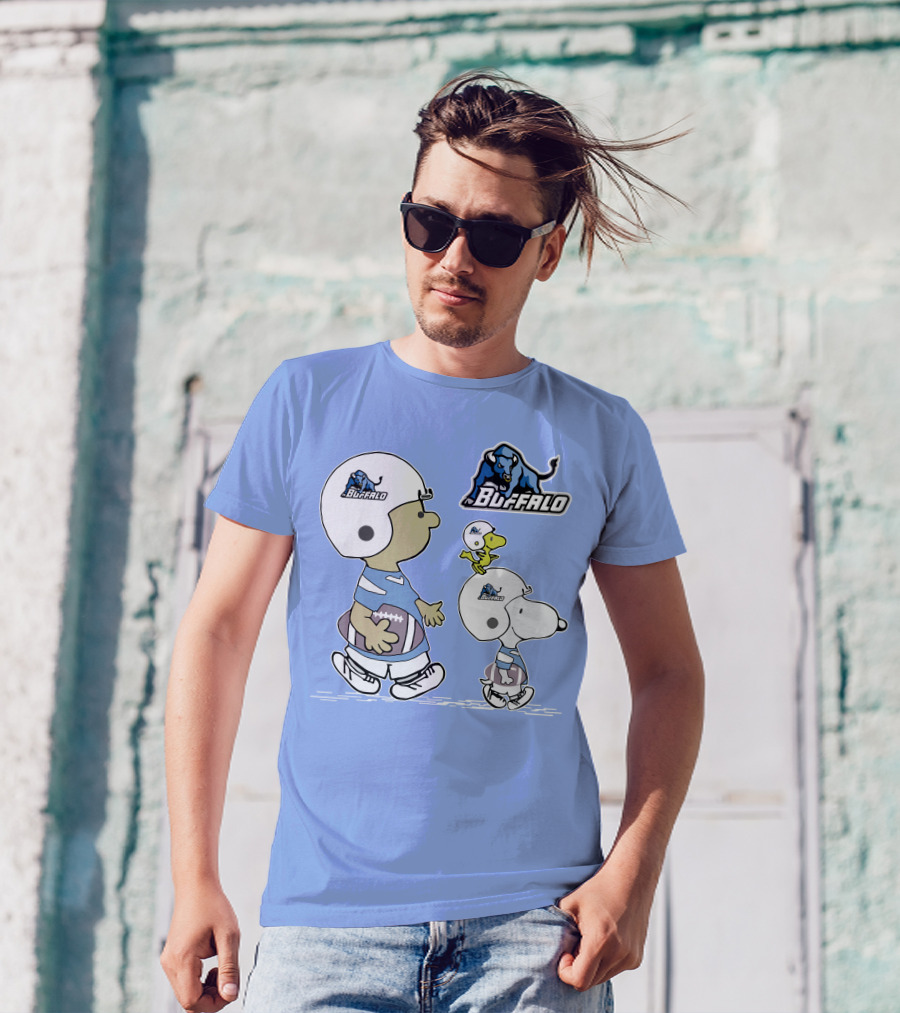 Buffalo Snoopy Helmet Football Team Peanuts Characters T-Shirt