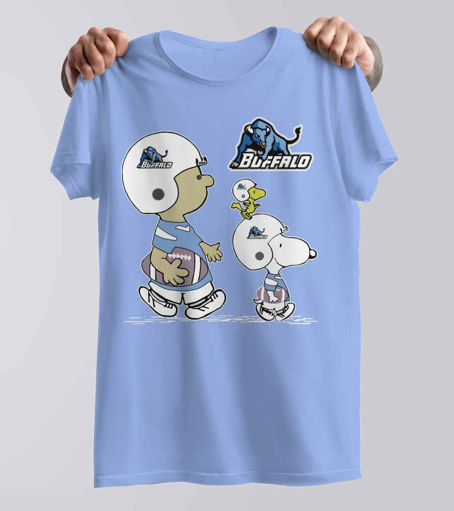 Buffalo Snoopy Helmet Football Team Peanuts Characters T-Shirt