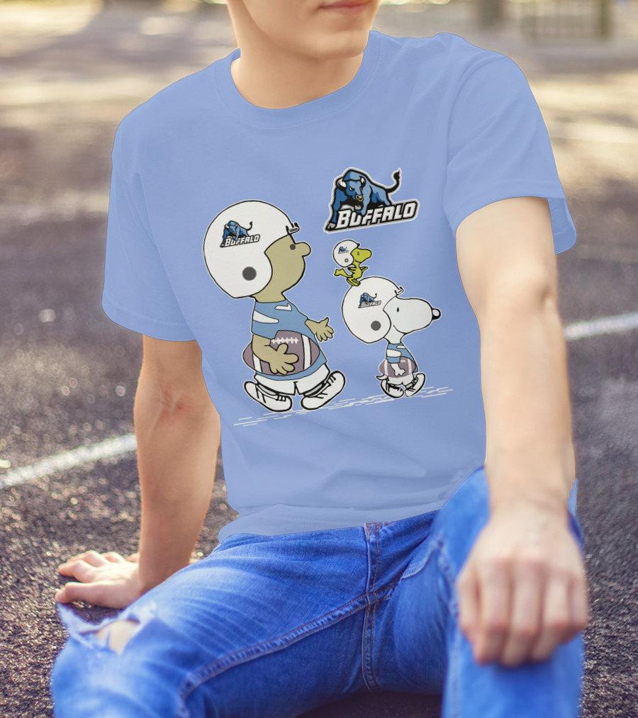 Buffalo Snoopy Helmet Football Team Peanuts Characters T-Shirt