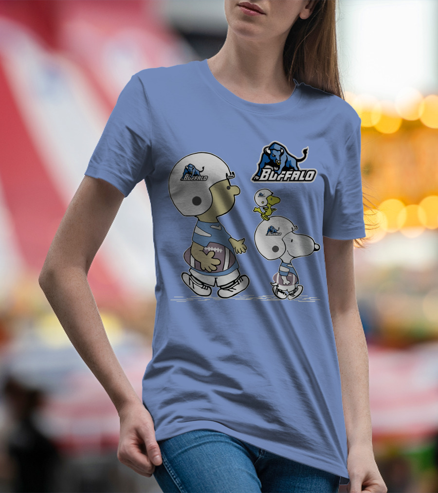 Buffalo Snoopy Helmet Football Team Peanuts Characters T-Shirt