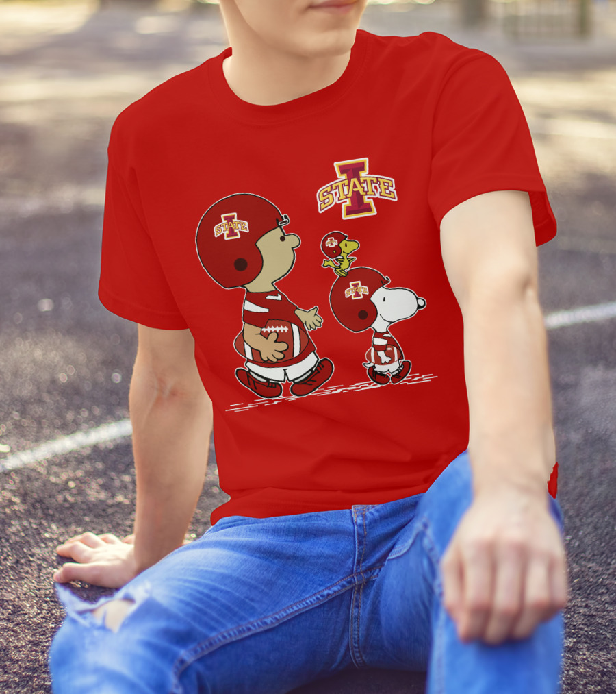 Iowa State Cyclones Snoopy Woodstock Football Peanuts Characters T-Shirt