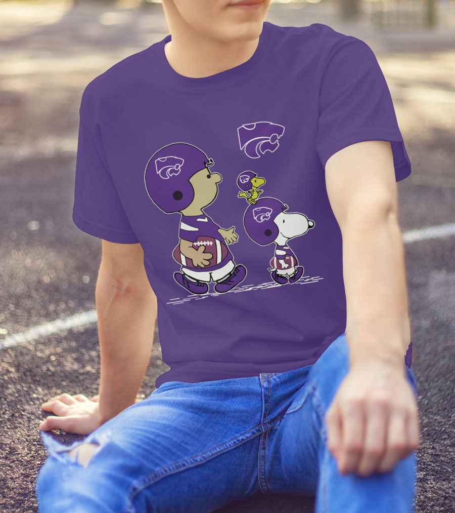 Kansas State Wildcats Snoopy And Woodstock Football Scene T-Shirt